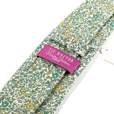 Green Azi Floral Cotton Tie 7.5cm - Tie Doctor